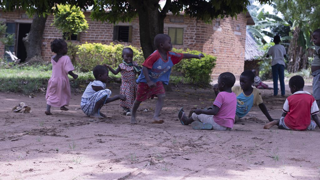 Children playing outdoors in Uganda