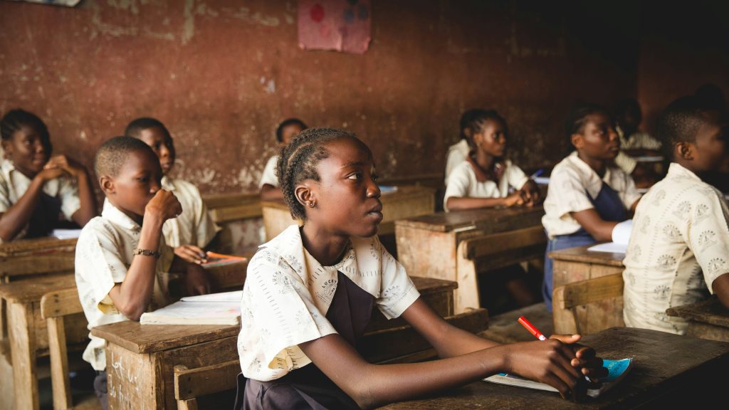 Students learning together in a classroom