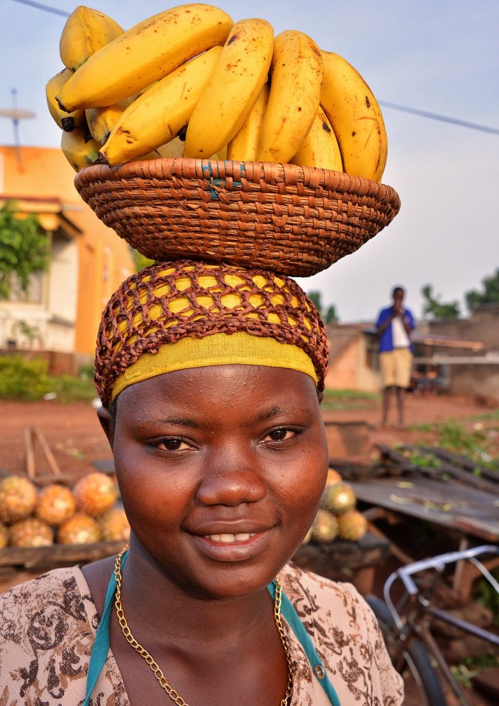 A smiling woman in a portrait
